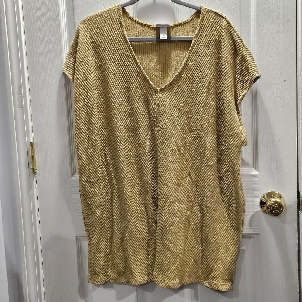 Ava & Viv Mustard Brown Sleeveless Top Size 3X
